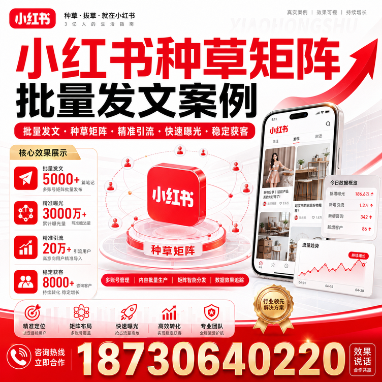 包头小红书种草矩阵批量发文案例